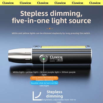 Svetiljka za identifikaciju nefrita s LED 40W, USB punjenje, 3200mAh, domet 200-500 m
