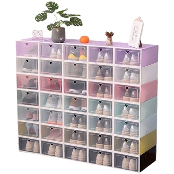 Benta cutie plastică pentru pantofi – economisește spațiu, transparentă, organizator pentru pantofi și cosmetice, imprimare siglă disponibilă