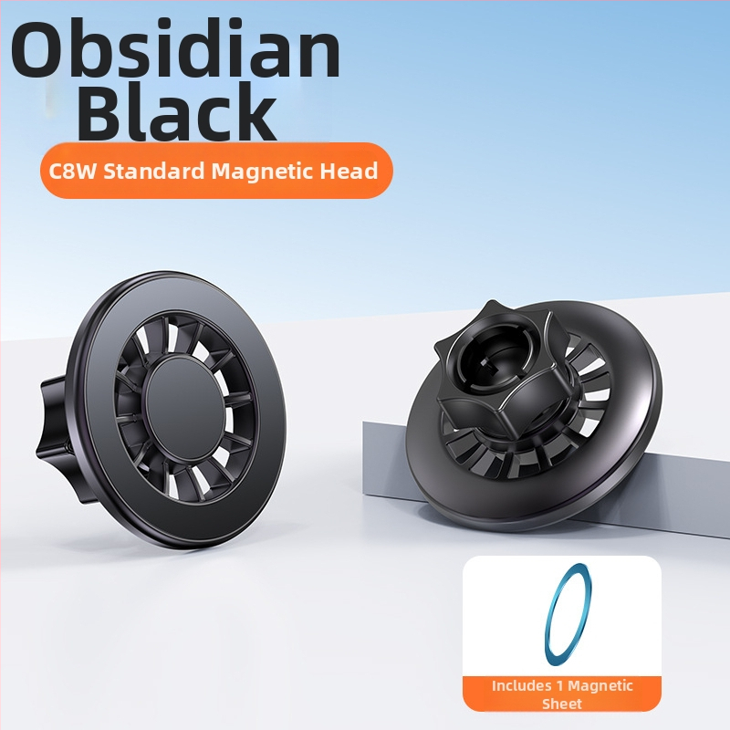 MagSafe žiedo magneto galva automobilių skydelio laikikliui, N52 magnetas, ABS plastikas, magnetinis montavimas, įtrauktas magnetinis lakštas