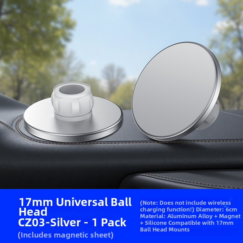 MagSafe žiedo magneto galva automobilių skydelio laikikliui, N52 magnetas, ABS plastikas, magnetinis montavimas, įtrauktas magnetinis lakštas