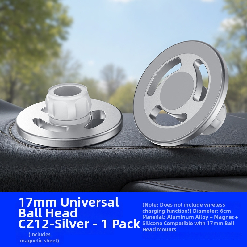 MagSafe žiedo magneto galva automobilių skydelio laikikliui, N52 magnetas, ABS plastikas, magnetinis montavimas, įtrauktas magnetinis lakštas