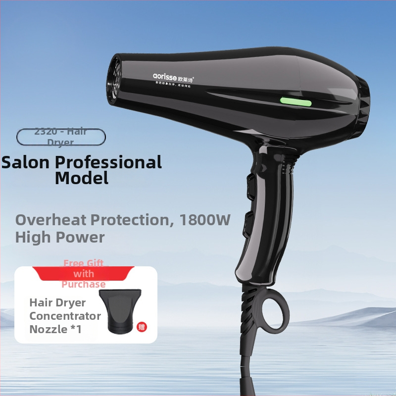 Sušič vlasov 1800W, AC motor, 220V, 2 rýchlosti, horúci a studený vzduch