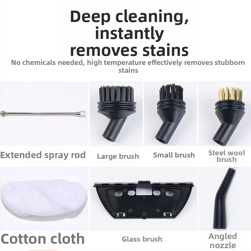 Aukštos temperatūros garų valytuvas - 1500W, talpa 701–900 ml, trijų lygių temperatūros reguliavimas, maitinimas sauso tipo baterija