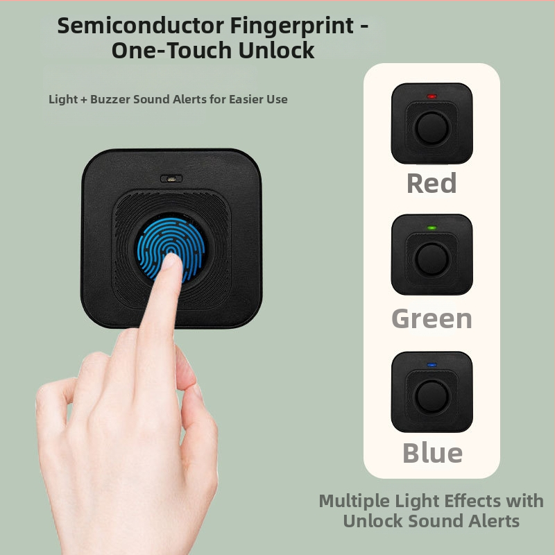 Заключалка за чекмеджета с пръстов отпечатък и електронна сигурност — ABS материал, модел M-2506, подходяща за чекмеджета, нощни шкафчета и шкафове (минималистичен стил)