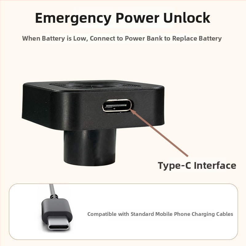 Заключалка за чекмеджета с пръстов отпечатък и електронна сигурност — ABS материал, модел M-2506, подходяща за чекмеджета, нощни шкафчета и шкафове (минималистичен стил)