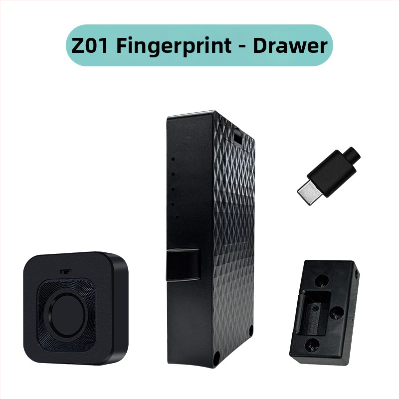 Заключалка за чекмеджета с пръстов отпечатък и електронна сигурност — ABS материал, модел M-2506, подходяща за чекмеджета, нощни шкафчета и шкафове (минималистичен стил)