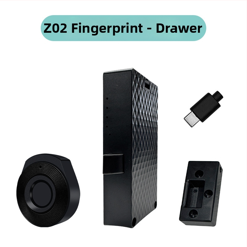 Заключалка за чекмеджета с пръстов отпечатък и електронна сигурност — ABS материал, модел M-2506, подходяща за чекмеджета, нощни шкафчета и шкафове (минималистичен стил)