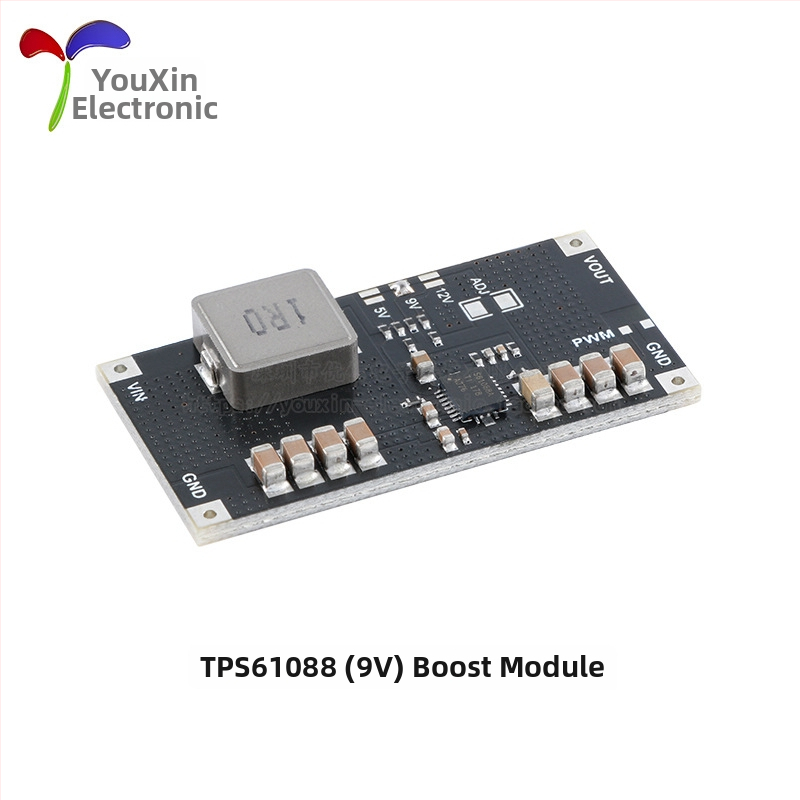TPS61088 Boost DC-DC modulis ličio baterijai, įvadas 5V/9V/12V, išvestis iki 10A