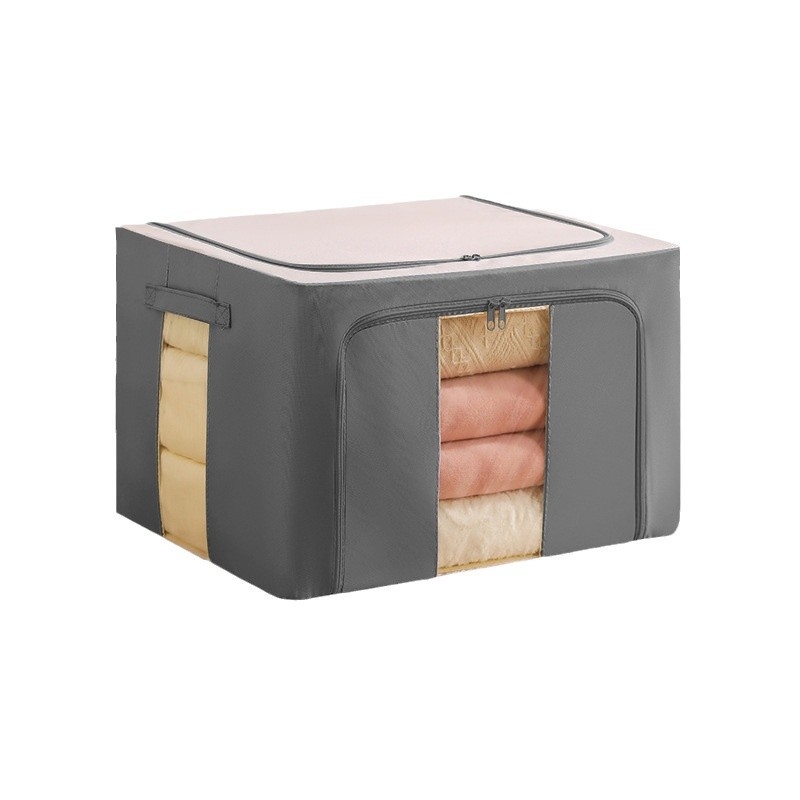 Cutie depozitare din țesătură Morandi serie — 600D Oxford cu cadru de oțel întărit, pliabilă, protecție împotriva prafului și umezelii, capacitate 24L/66L/100L
