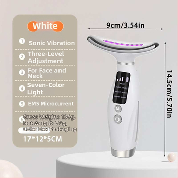 Kaklo grožio prietaisas: raukšlių mažinimas, odos atjauninimas, infraraudonųjų spindulių šviesa, pakėlimas ir įtempimas