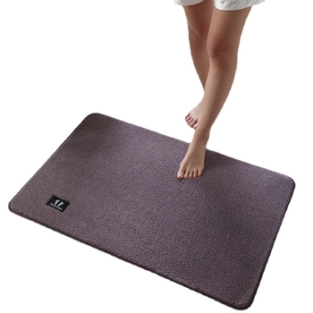 Μάτ πόρτας μπάνιου – αντιολισθητικό, τετράγωνο από πολυεστερικό ύφασμα, απορροφητικό, πλένεται στο πλυντήριο, μοντέρνος μινιμαλισμός