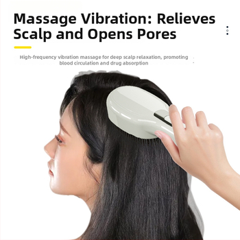 Elektrinis galvos masažo šukos su esencijų įvedėju – DX-002, 235 g, galvos odos raminimas, visoms sezonoms