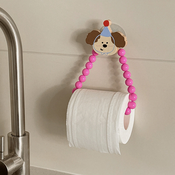 Държач за тоалетна хартия – стенен монтаж, без пробиване, пластмасов, модерен стил