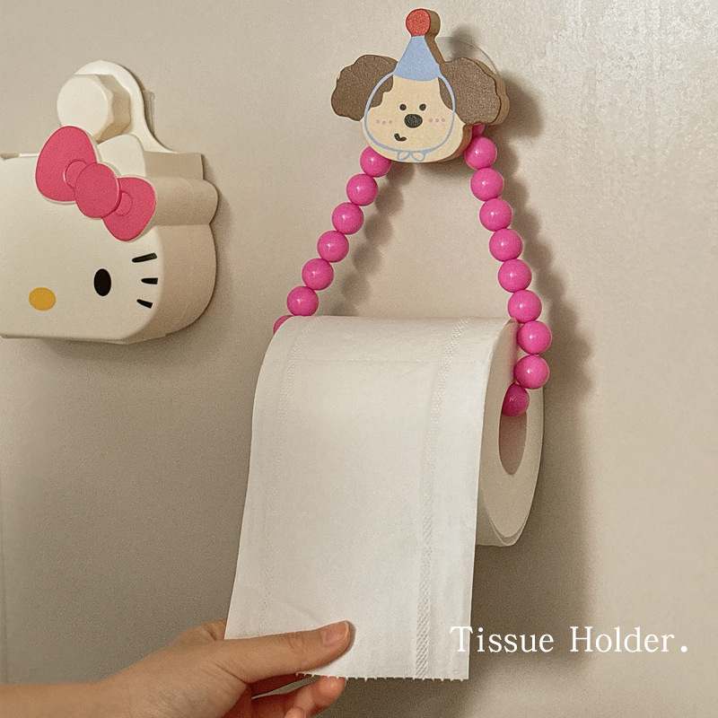 Държач за тоалетна хартия – стенен монтаж, без пробиване, пластмасов, модерен стил