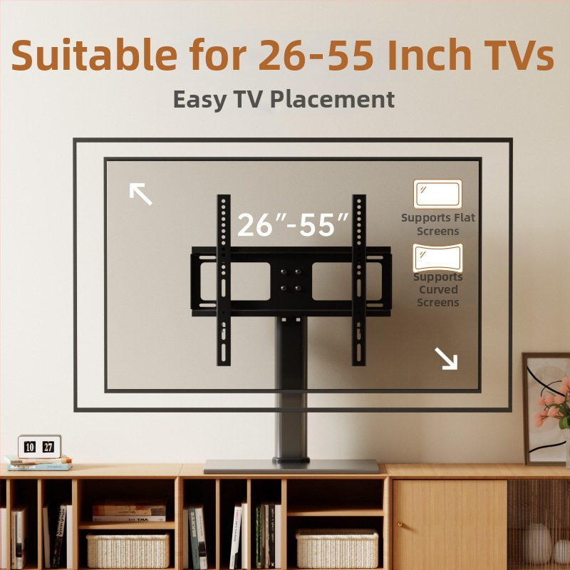 Universāla televizora statīva un sienas stiprinājums, mehānikā vadība, dzelzs stiprinājums, slodze virs 15 kg