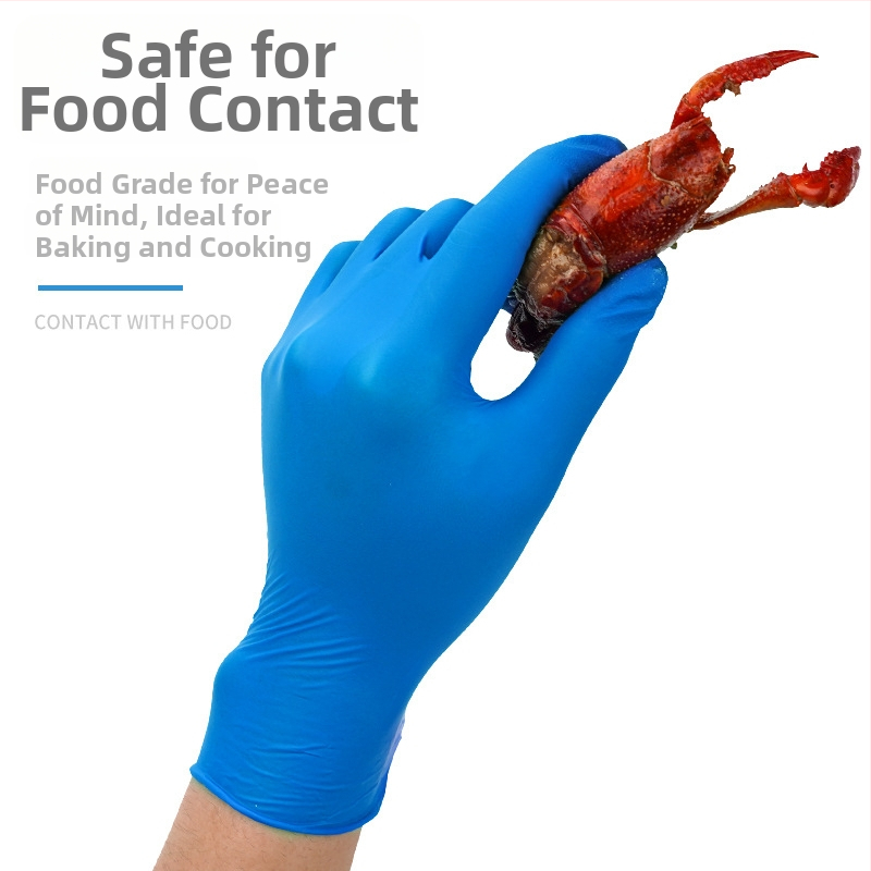 Vienreizējās nitrila cimdi, pārtikas kvalitātes, cateringu un virtuvei, biezināti un augsti elastīgi, 50 gab. kastē.