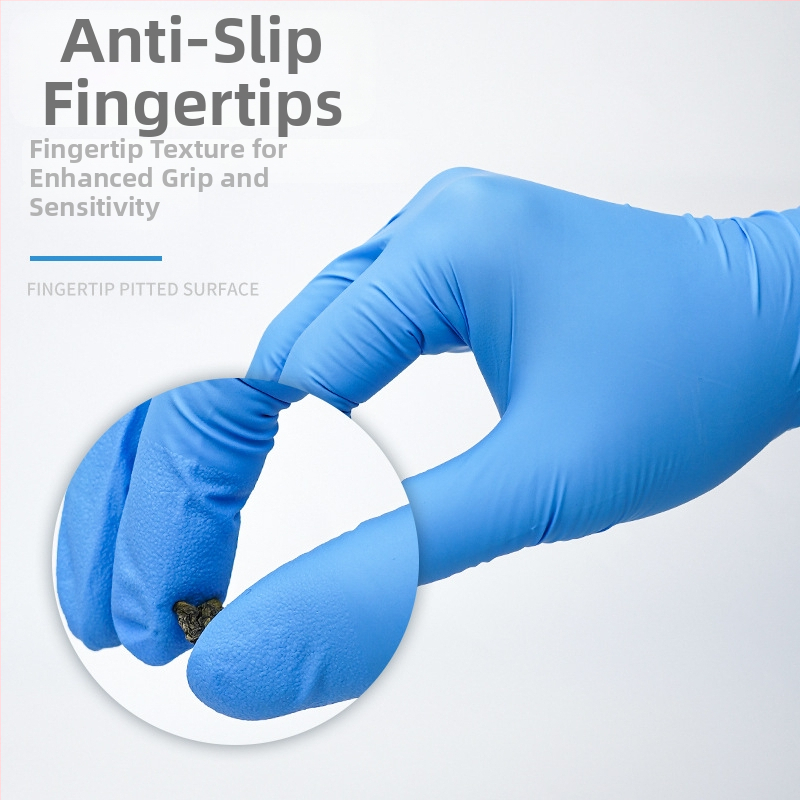 Vienreizējās nitrila cimdi, pārtikas kvalitātes, cateringu un virtuvei, biezināti un augsti elastīgi, 50 gab. kastē.