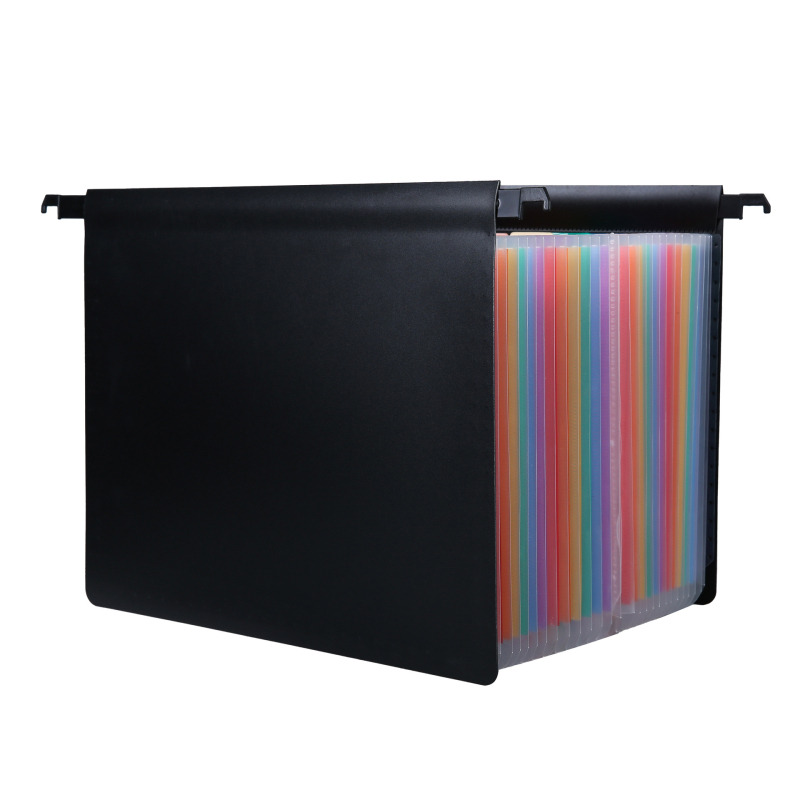 25-джобна акордеонна папка за документи, PP материал, двустранно окачваща се, печат на лого, персонализирана обработка