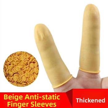 Jednorázové latexové prstové návleky, bez prachu, odolné voči opotrebeniu, proti perforácii, hmotnosť 0.65