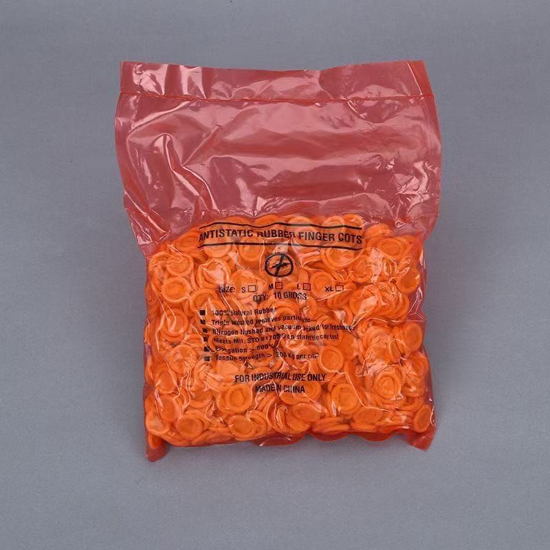 Jednorázové latexové prstové návleky, bez prachu, odolné voči opotrebeniu, proti perforácii, hmotnosť 0.65