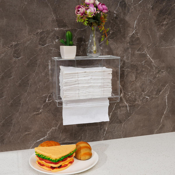 Cutie de șervețele montată pe perete din plastic, cu șervețele detașabile, rezistentă la apă și multifuncțională.