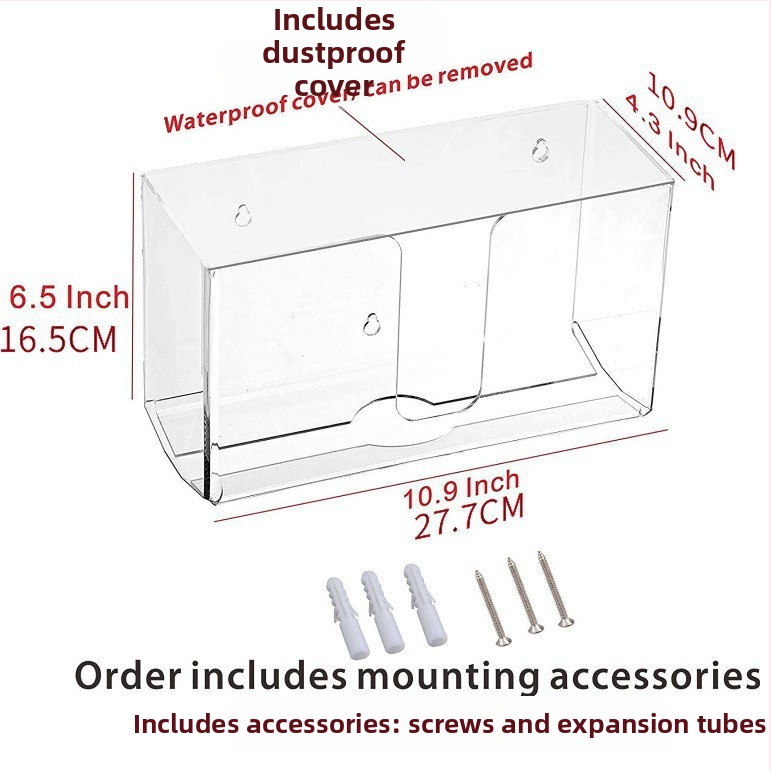 Sieninė plastikinė servetėlių dėžutė su nuimamomis servetėlėmis, atspari vandeniui ir daugiafunkcinė.