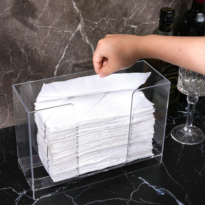 Cutie de șervețele montată pe perete din plastic, cu șervețele detașabile, rezistentă la apă și multifuncțională.