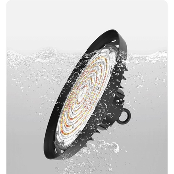 UFO LED pramoninė aukštos kokybės lemputė 100W, 198 LED, IP65, 85–265V, aliuminio lydinio korpusas