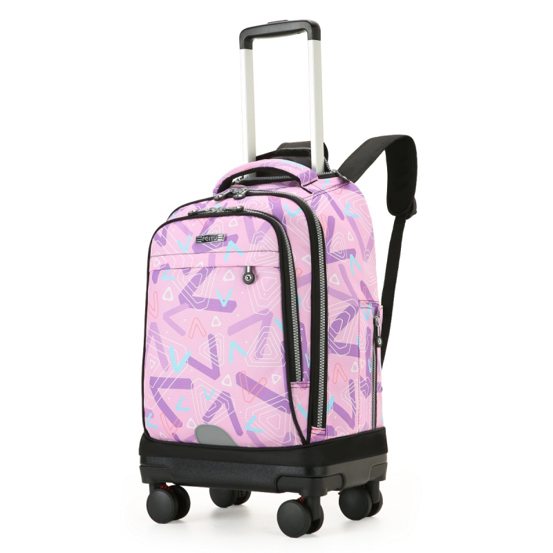 Feiyu Unisex Mokyklinė Kuprinė Su Ratukais — Oxford Audinys, Universalūs Ratai, Oro Pagalvės Diržai, Tinka Vidurinei Mokyklai ir Aukštesnėms