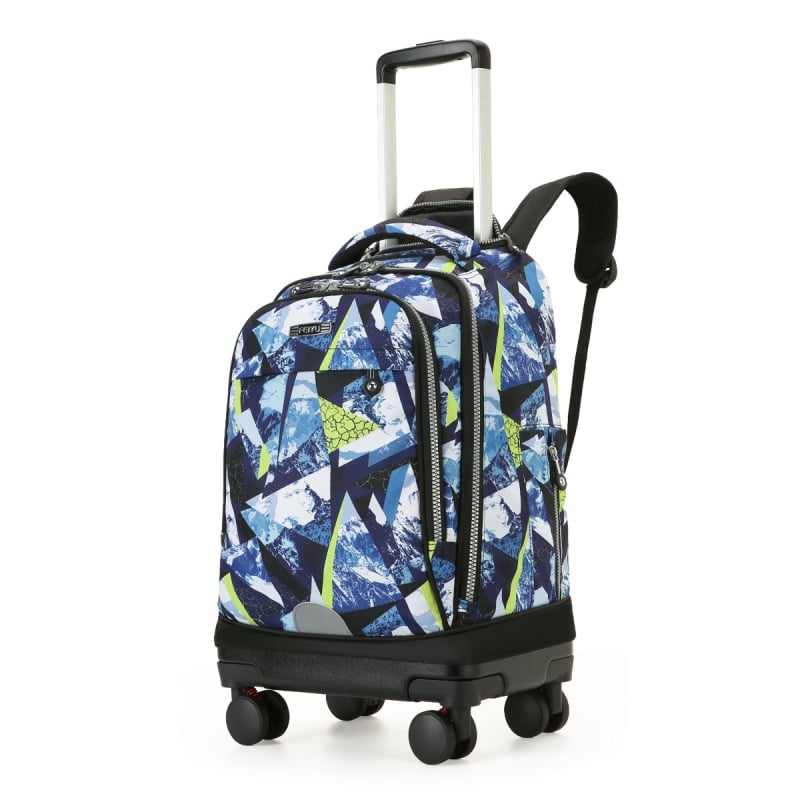 Feiyu Unisex Mokyklinė Kuprinė Su Ratukais — Oxford Audinys, Universalūs Ratai, Oro Pagalvės Diržai, Tinka Vidurinei Mokyklai ir Aukštesnėms