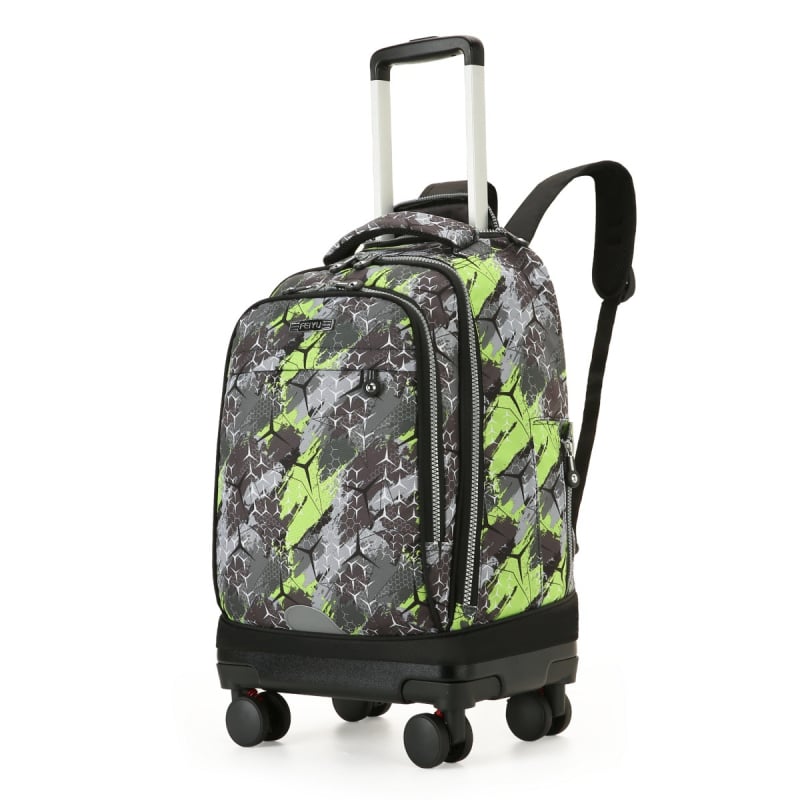 Feiyu Unisex Mokyklinė Kuprinė Su Ratukais — Oxford Audinys, Universalūs Ratai, Oro Pagalvės Diržai, Tinka Vidurinei Mokyklai ir Aukštesnėms