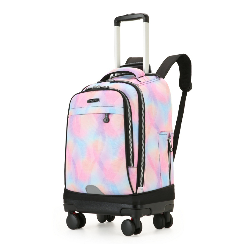 Feiyu Unisex Mokyklinė Kuprinė Su Ratukais — Oxford Audinys, Universalūs Ratai, Oro Pagalvės Diržai, Tinka Vidurinei Mokyklai ir Aukštesnėms