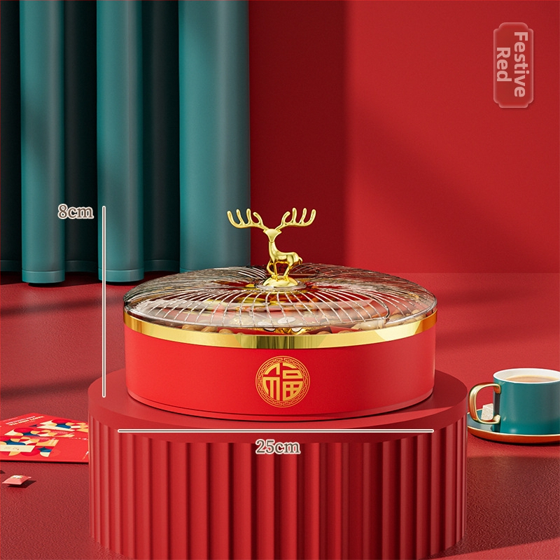 Guduoduo plastikinė Vaisių lėkštė su šventiniu stiliumi, išleista 2024 m., aukštos kokybės