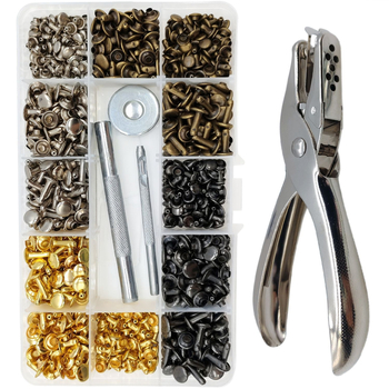 Xinghu odinių gaminių metalo dekoratyvinių kniedžių ir spaustuvų montavimo įrankis, tinkamas striukėms, skrybėlėms, diržams ir kuprinėms