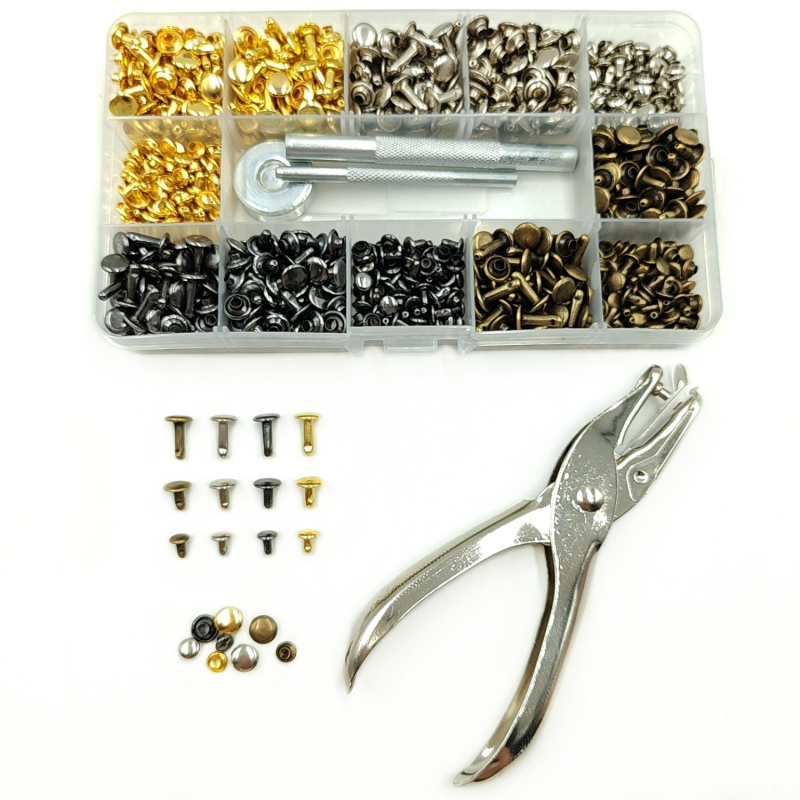 Xinghu odinių gaminių metalo dekoratyvinių kniedžių ir spaustuvų montavimo įrankis, tinkamas striukėms, skrybėlėms, diržams ir kuprinėms