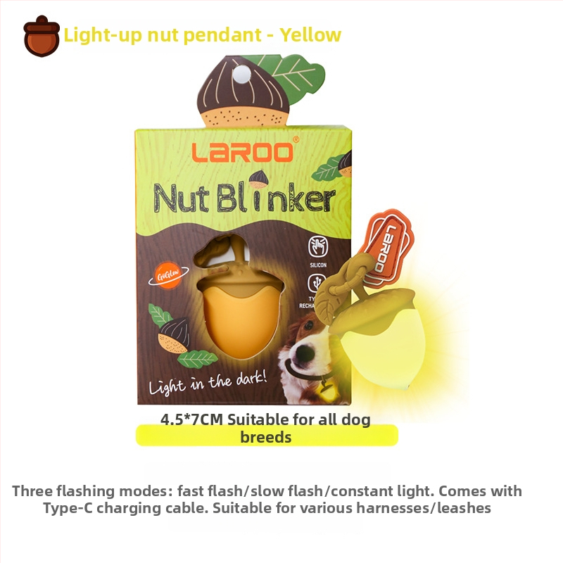 Šunų naktinis pakabukas – silikonas, įkraunamas LED, animacinis stilius, prieš praradimą