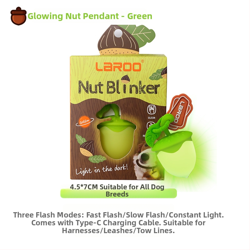 Šunų naktinis pakabukas – silikonas, įkraunamas LED, animacinis stilius, prieš praradimą