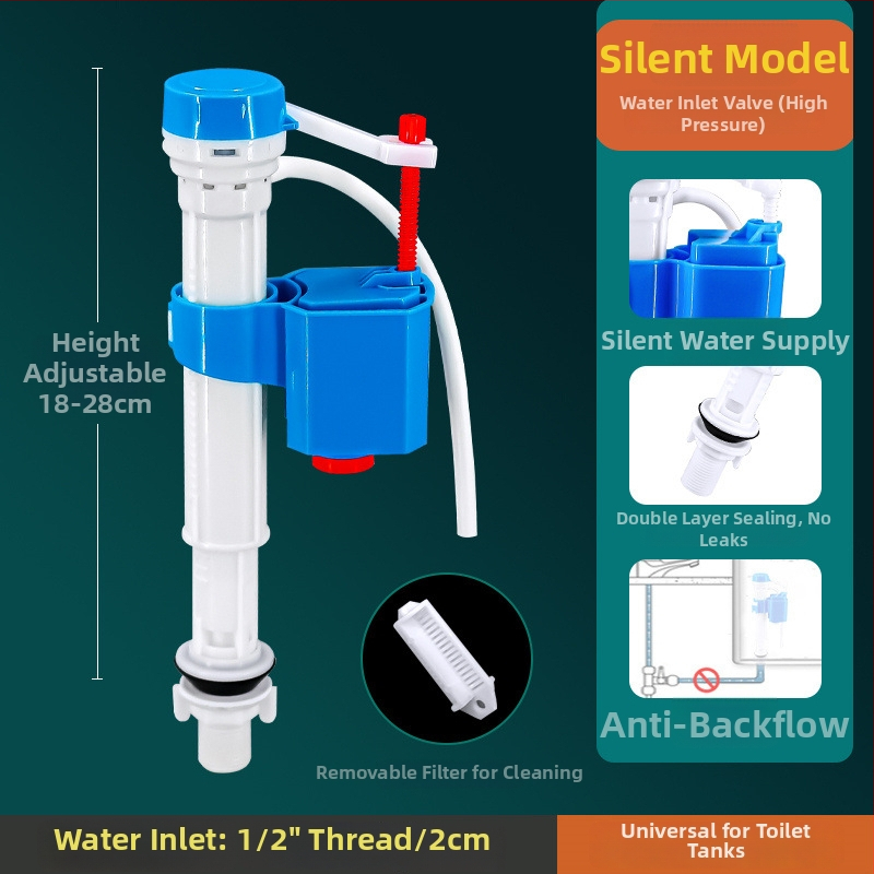Комплект клапани за тоалетна с водосъхраняващ бустер: дренажен клапан, входен клапан и бутон за промиване; Материал: PP; Марка: Excellent; Режим на използване: натискане; Стил: модерен минимализъм