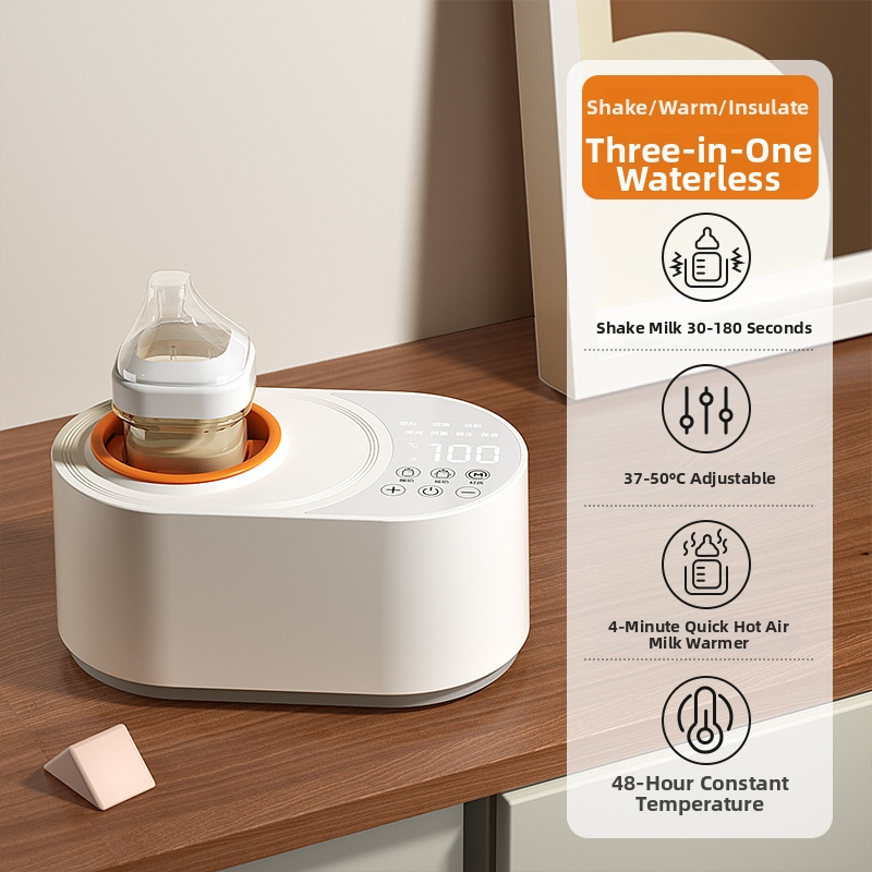 2-in-1 Bébi Tejmelegítő és Tejpor Keverő — Automata Elektromos, Állandó Hőmérséklet, Tejpor Keverés, Kijelző, Időzítő Funkció