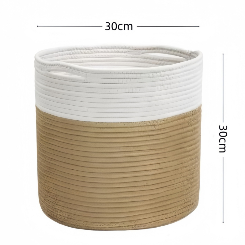 Košarica za skladištenje od pamukane užadi, sklopiva, moderni minimalistički dizajn, model XH23-515/516, pogodna za daljinski upravljač, kozmetiku/ukras, knjige i časopise, slušalice i odjeću