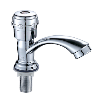 Пластмасов кран за умивалник с керамичен клапан, номинално налягане 0,8 MPa, монтаж тип колонна, диаметър вход/изход 4 точки