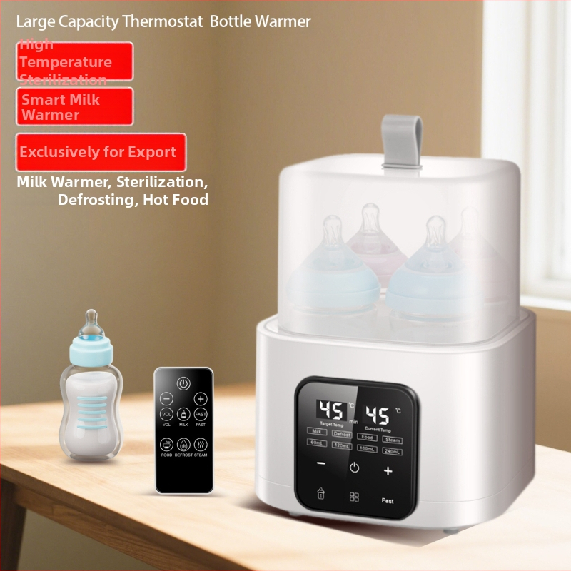 Pudeles sildītājs un sterilizators, viss vienā, ar attālināto vadību, 2-in-1, liels tilpums, 200W, PP