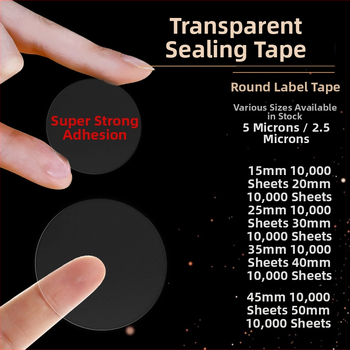 Pašlīmējošā noslēgšanas etiķete iepakojumam: apaļa forma, Kraft papīrs, matēts plēve, karstā līme, četrkrāsu druka, temperatūras izturība līdz 80°C