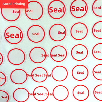 Pašlīmējošā noslēgšanas etiķete iepakojumam: apaļa forma, Kraft papīrs, matēts plēve, karstā līme, četrkrāsu druka, temperatūras izturība līdz 80°C