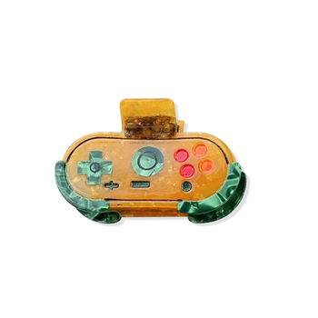 Juukseklips - käsitöö, käepideme-disk-klamber pakause, hai stiil, materjal: äädikhape