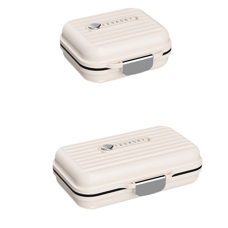 Cutie portabilă pentru medicamente, 7 zile, cu compartimente etanșe protejate împotriva luminii (PP, model MZ-A41215)