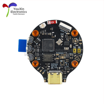 ESP32S3-N16R8/R16 plokštė su apvaliu IPS TFT LCD ekranu