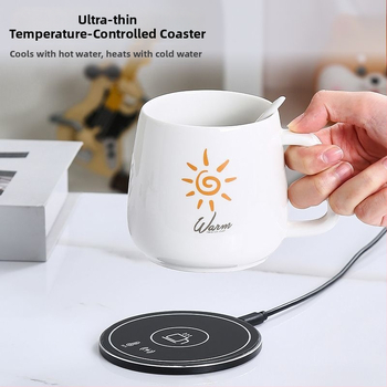 Belaidė puodelio šildymo padėklas – keraminis korpusas, be automatinio išjungimo