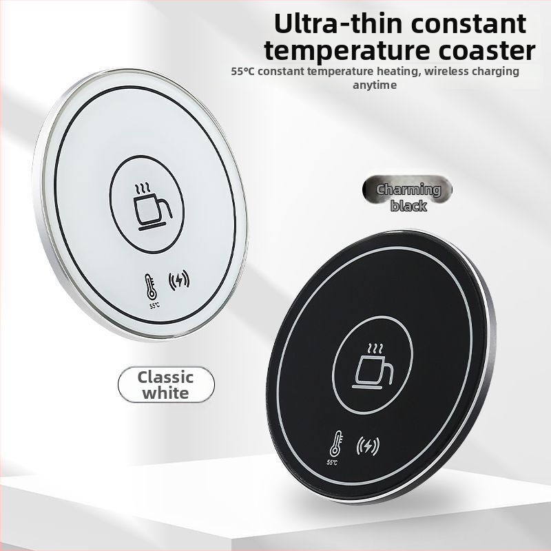 Belaidė puodelio šildymo padėklas – keraminis korpusas, be automatinio išjungimo