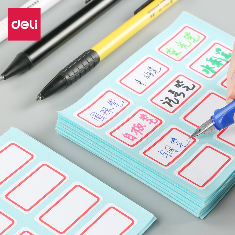 Deli 7184 pašlīmējošā etiķete birojam | kvadrāta forma, līmējošā vara plāksne, zīmols Deli